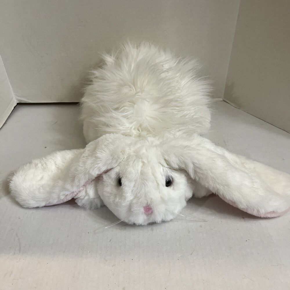 Vtg 1980s American Wego E1043W White Angora Lop Bunny 19โ Korea Plush